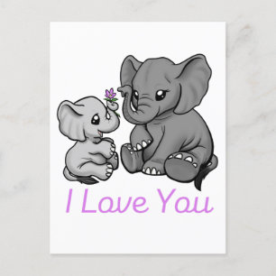 I love you- elephant card
