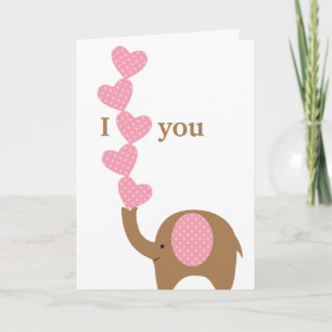 I Love You Elephant Card