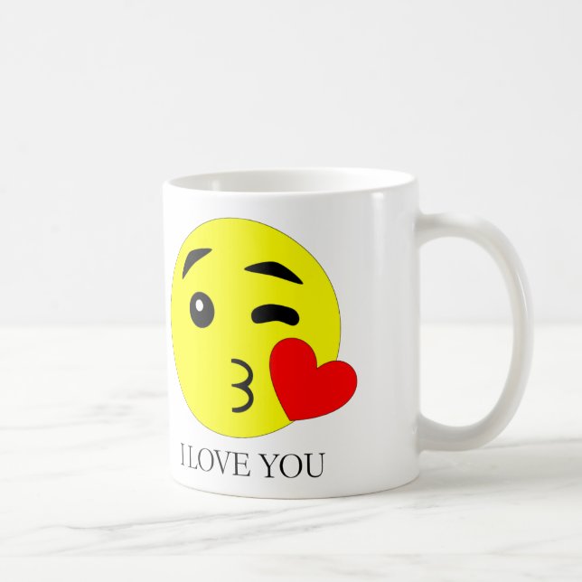 I Love You Emoji Ceramic Mug (11oz) (Right)