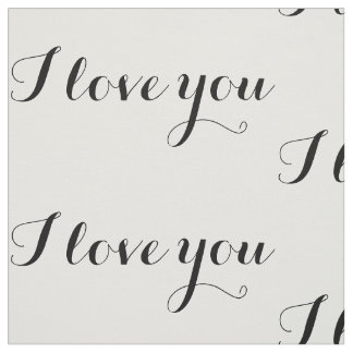 I love you Fabric