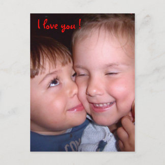 I love you ! First love Postcard