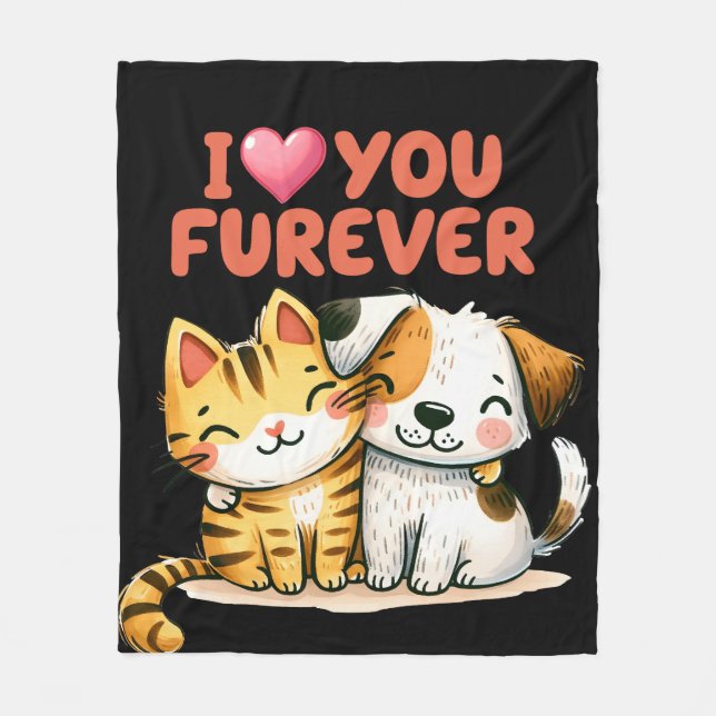 I Love you Fleece Blanket (Front)