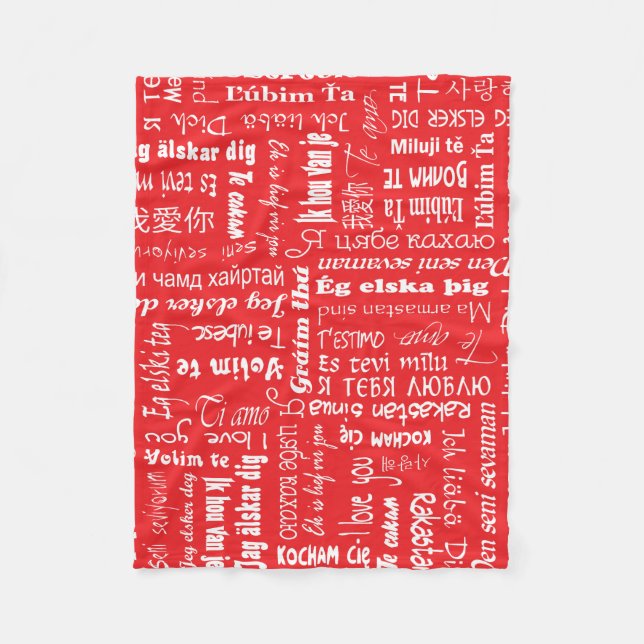 I Love You Fleece Blanket (Front)