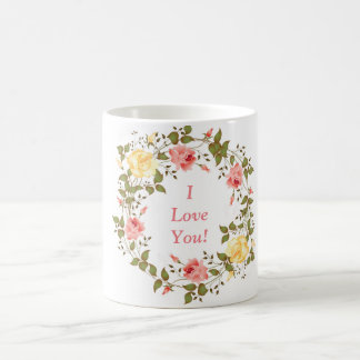 I love you floral mug! coffee mug