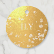 "I Love You" Foil Favour Tag