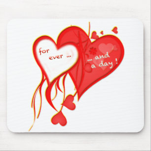 I LOVE YOU FOR EVER AND A DAY HEART MOUSE PAD