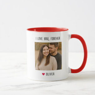 I Love You Forever Custom Name Couple Photo Mug