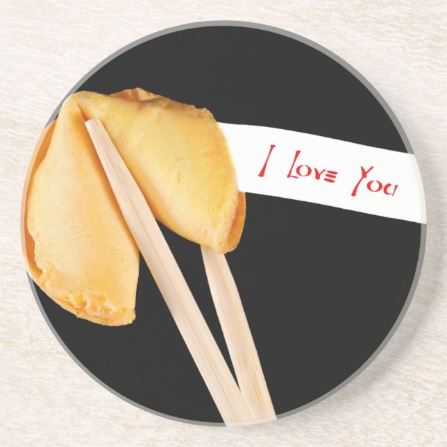 I Love You Fortune Cookie Coaster (Front)