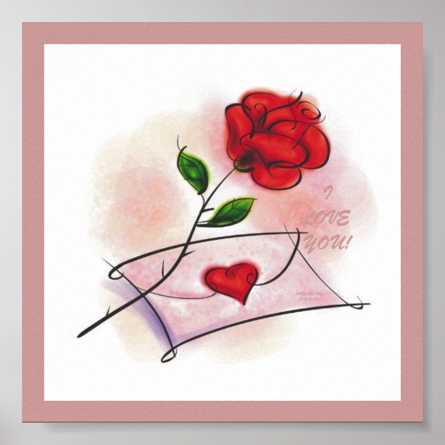 I LOVE YOU! Framed Print (Front)