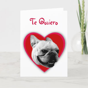 I love you French Bulldog greeting card