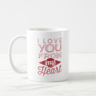 i love you from my heart coffee mug