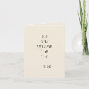 I love you from the dog card