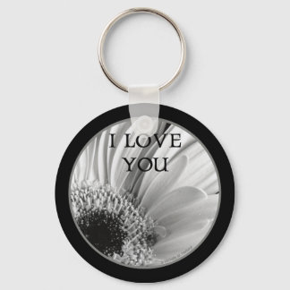 I Love You - Gerber Daisy Keychain