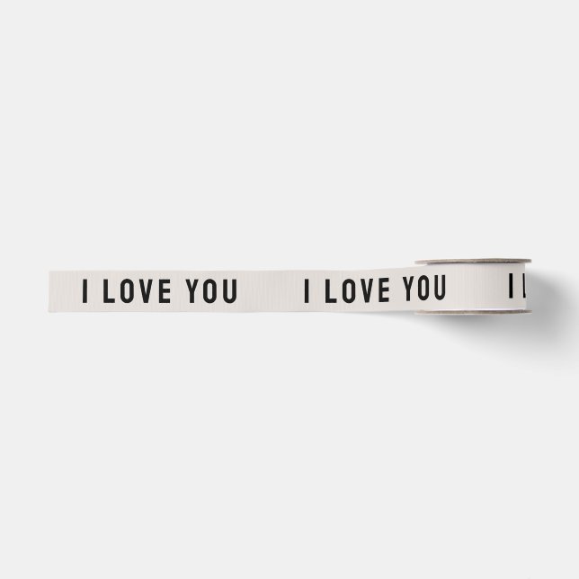 I Love You Gift Favour Craft Grosgrain Ribbon (Front)