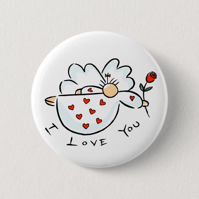 I Love You Giftware 2 Inch Round Button (Front)