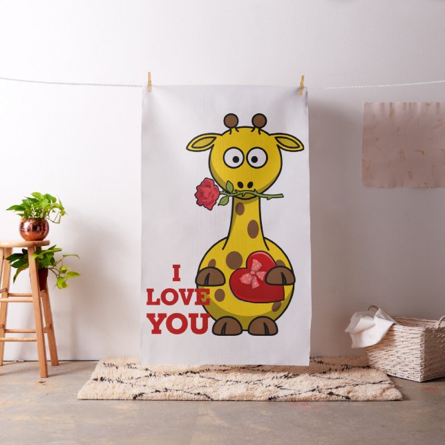 i love you giraffe fabric (In Situ)