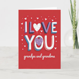 I Love You Glitter Texture Card