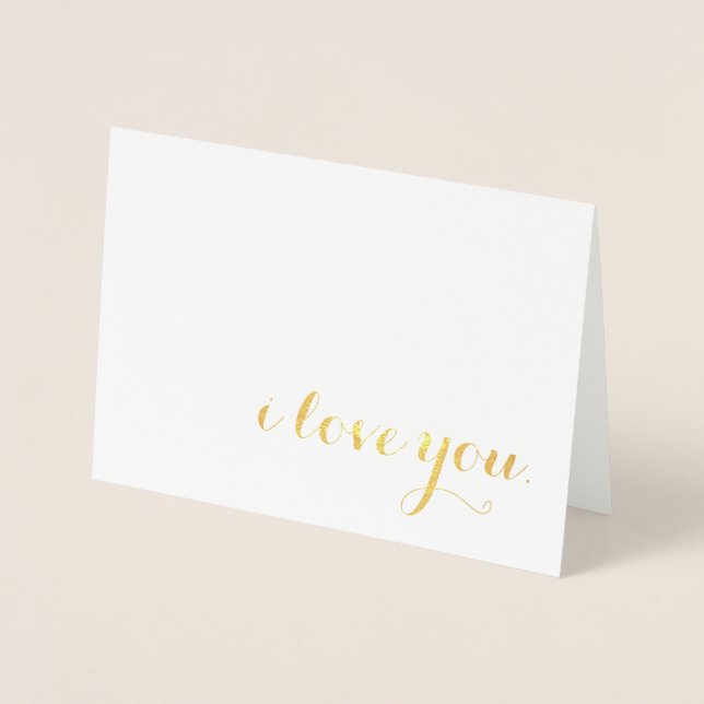 i love you gold foil card (Front)