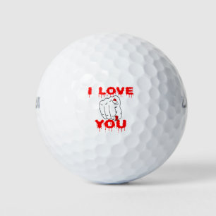 I Love You Golf Balls