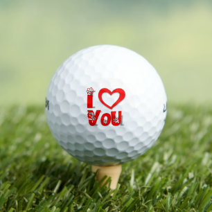 I Love You Golf Balls