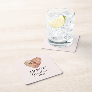 I Love You Grandma | Personalized Paper Coaster