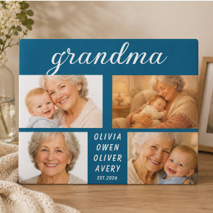 I Love You Grandma Photo Plaque Grandparents Day