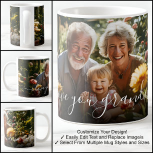I Love You Grandpa Beautiful Photo Template Text C Coffee Mug