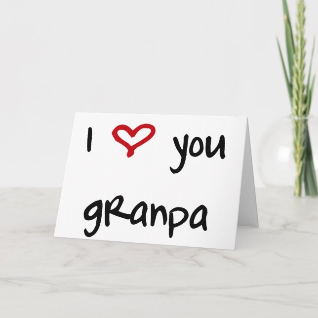 I Love You, Grandpa Card (Front)