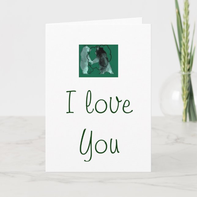 " I Love you" greeting card by Interactive Bear (Front)