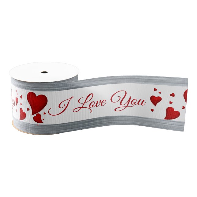 I love you grosgrain ribbon (Spool)