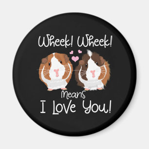 I Love You Guinea Pig Cavy Roddent Magnet