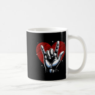 I Love You Hand Sign Asl Heart Women Kids Men Vale Coffee Mug