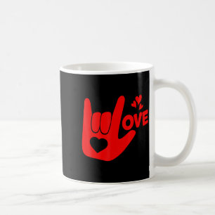 I Love You Hand Sign Asl Valentine Day Funny Wome  Coffee Mug