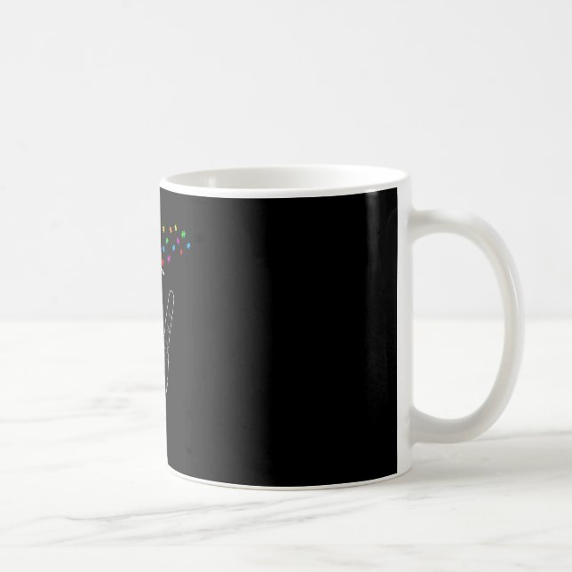 I Love You Hand Sign Language Butterfly Autism Awa Coffee Mug (Right)
