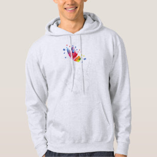 I Love You Hand Sign Language Butterfly Puzzle Pie Hoodie