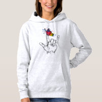 I Love You Hand Sign Language Butterfly Puzzle Pie