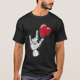I Love You Hand Sign Valentines Day Language_1 T-Shirt
