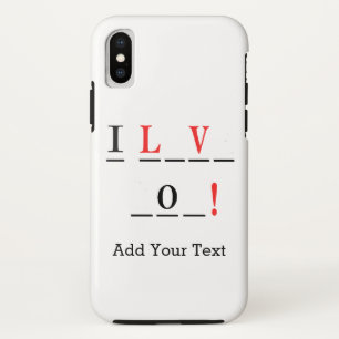 I Love You-Hangman Style by Shirley Taylor Case-Mate iPhone Case