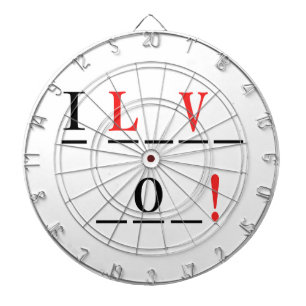 I Love You-Hangman Style by Shirley Taylor Dartboard