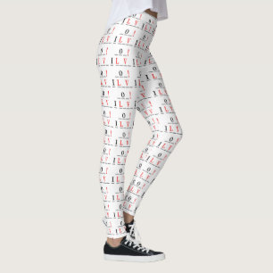 I love You-Hangman Style by Shirley Taylor Leggings