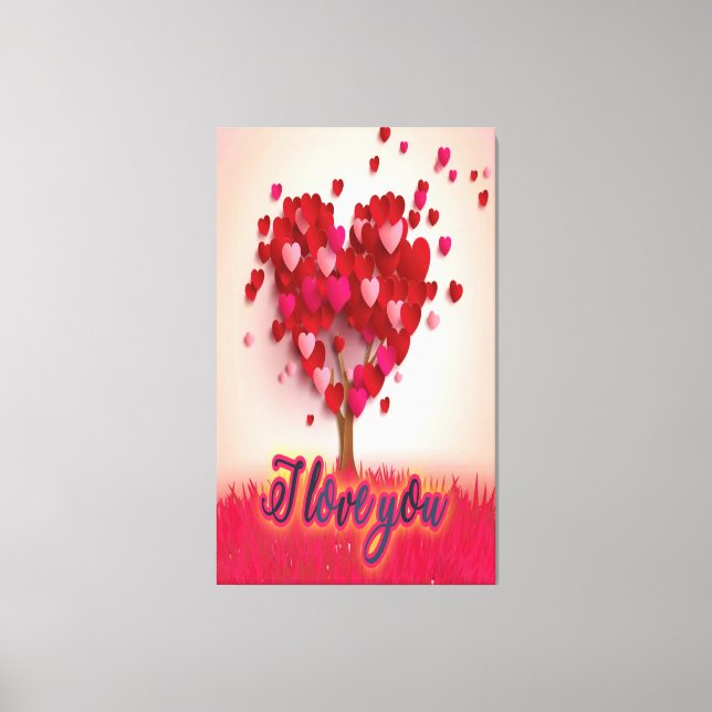 I love you happy valentines day  canvas print (Front)