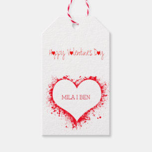 I love you, happy valentine's day gift tags