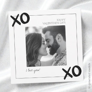 I Love You Happy Valentine's Day Husband XOXO Holiday Card