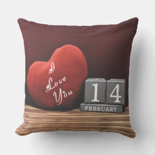 I Love You Happy Valentine's day Throw Pillow