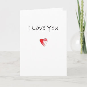 I Love You Heart Card