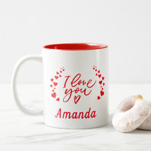 I Love You Heart Happy Valentine's Day Mug
