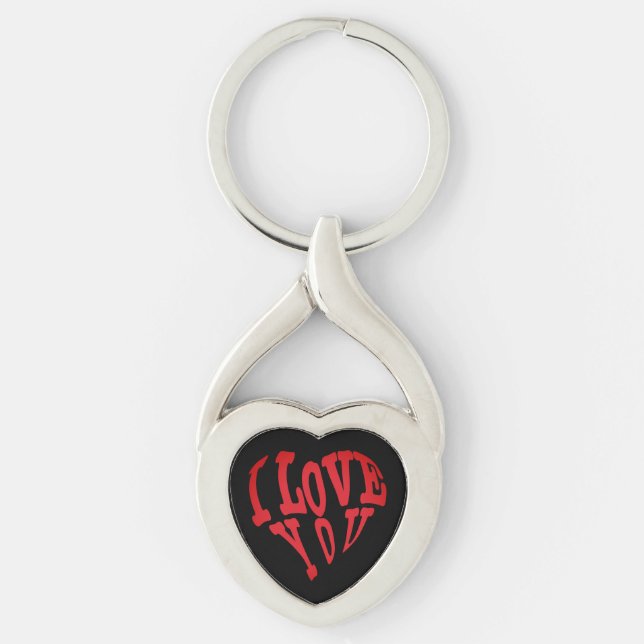 I Love You Heart Keychain (Front)