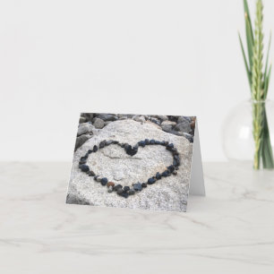 I Love You Heart on Rocks Card
