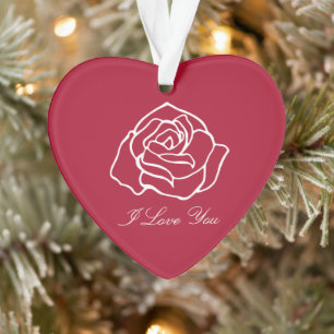 I Love You Heart Ornament