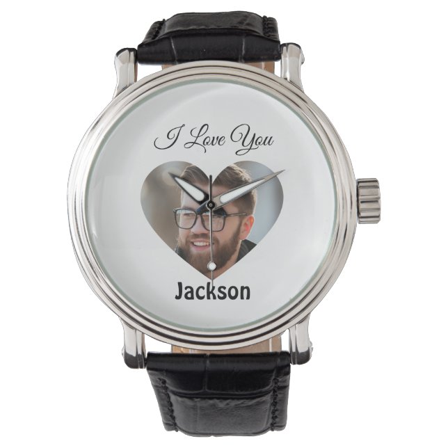 I Love You Heart Personalize Watch (Front)